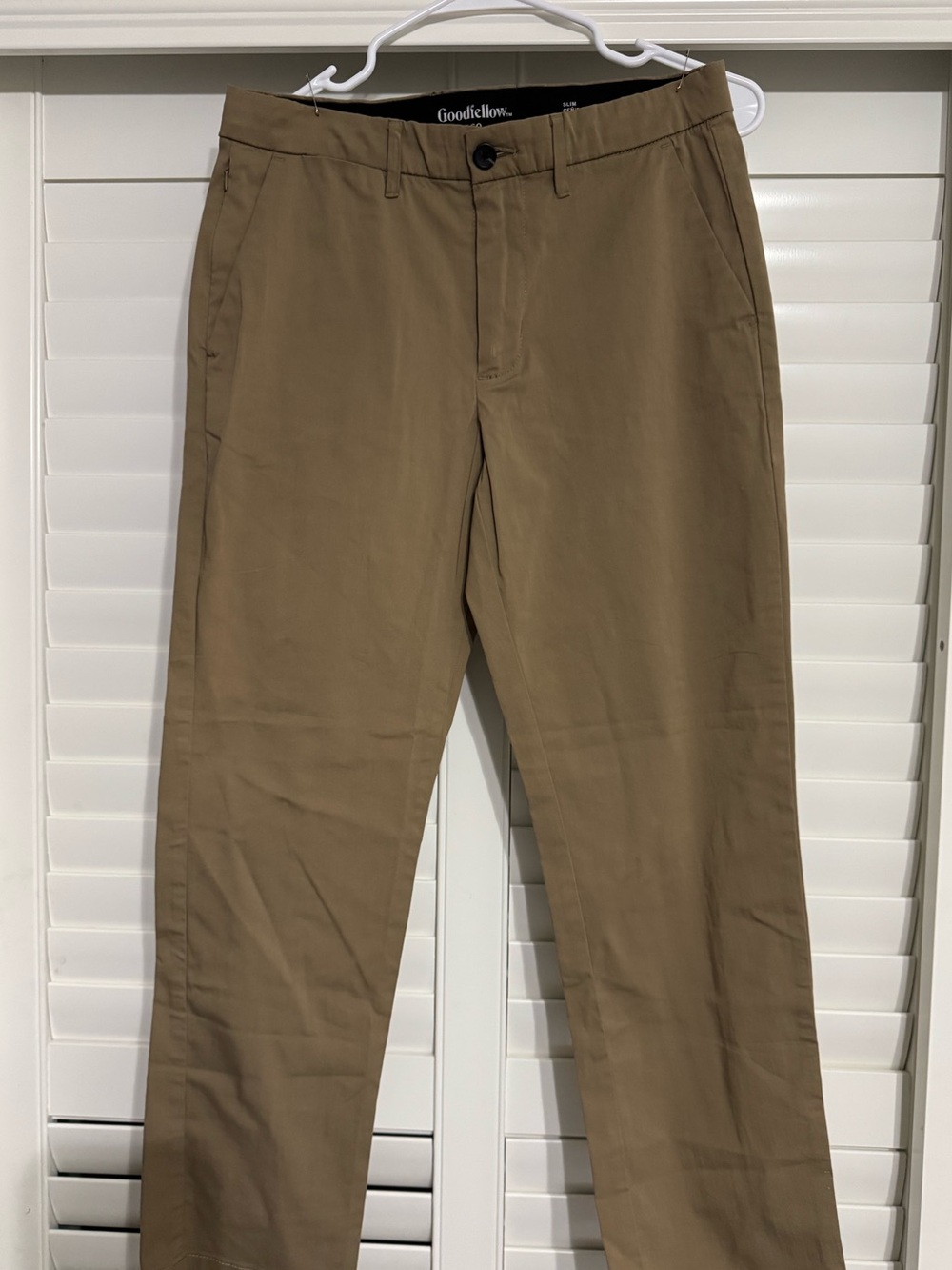 Goodfellow & Co Men's Tan Straight-Leg Chinos